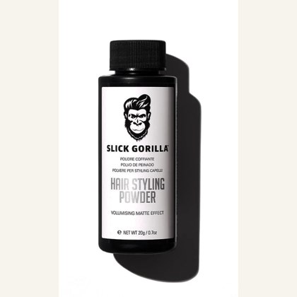 Slick Gorilla hair styling powder bottle