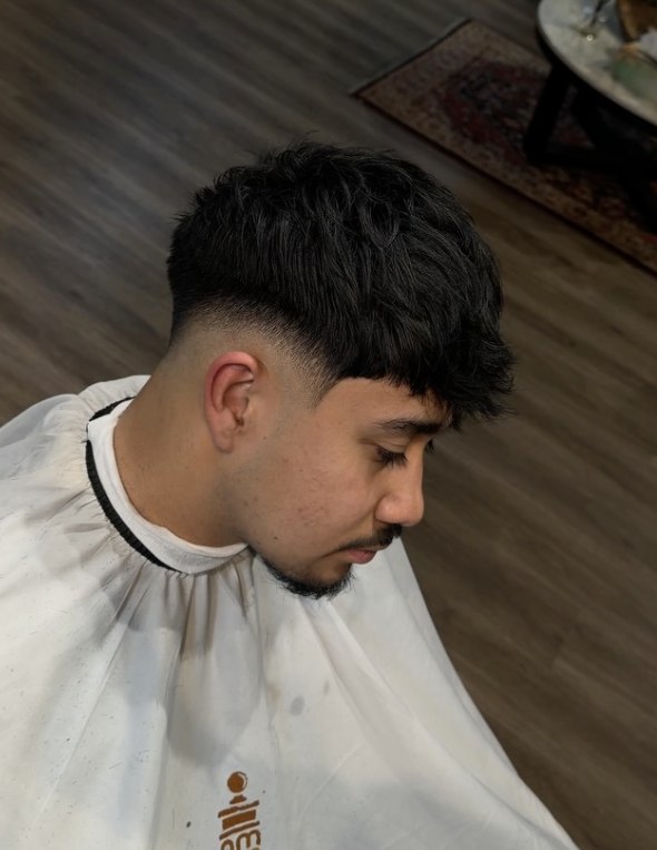 Textured crop with a low fade