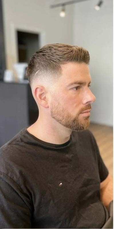 Taper fade with beard trim